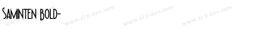 Saminten Bold字体转换